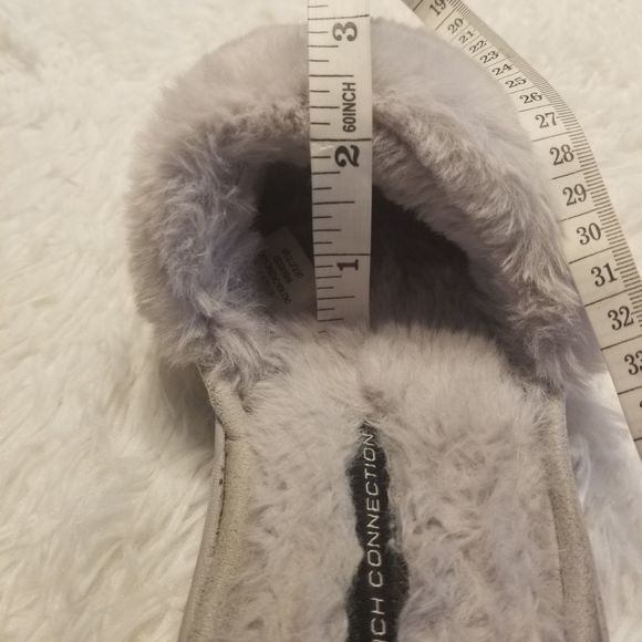 FRENCH CONNECTION fuzzy slides size M 7/8 - Picture 8 of 8